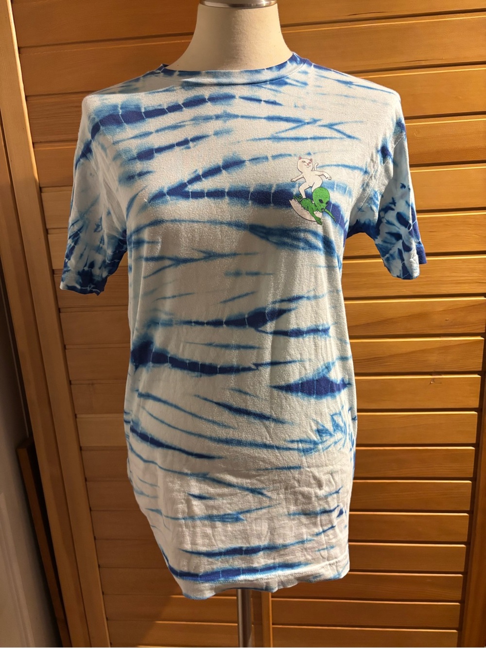 Ripndip Blue & White Tie-Dye 'Must Be Nice' Graphic Tee
